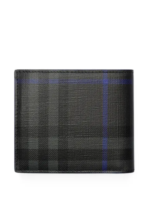 Burberry City Check bifold coin wallet