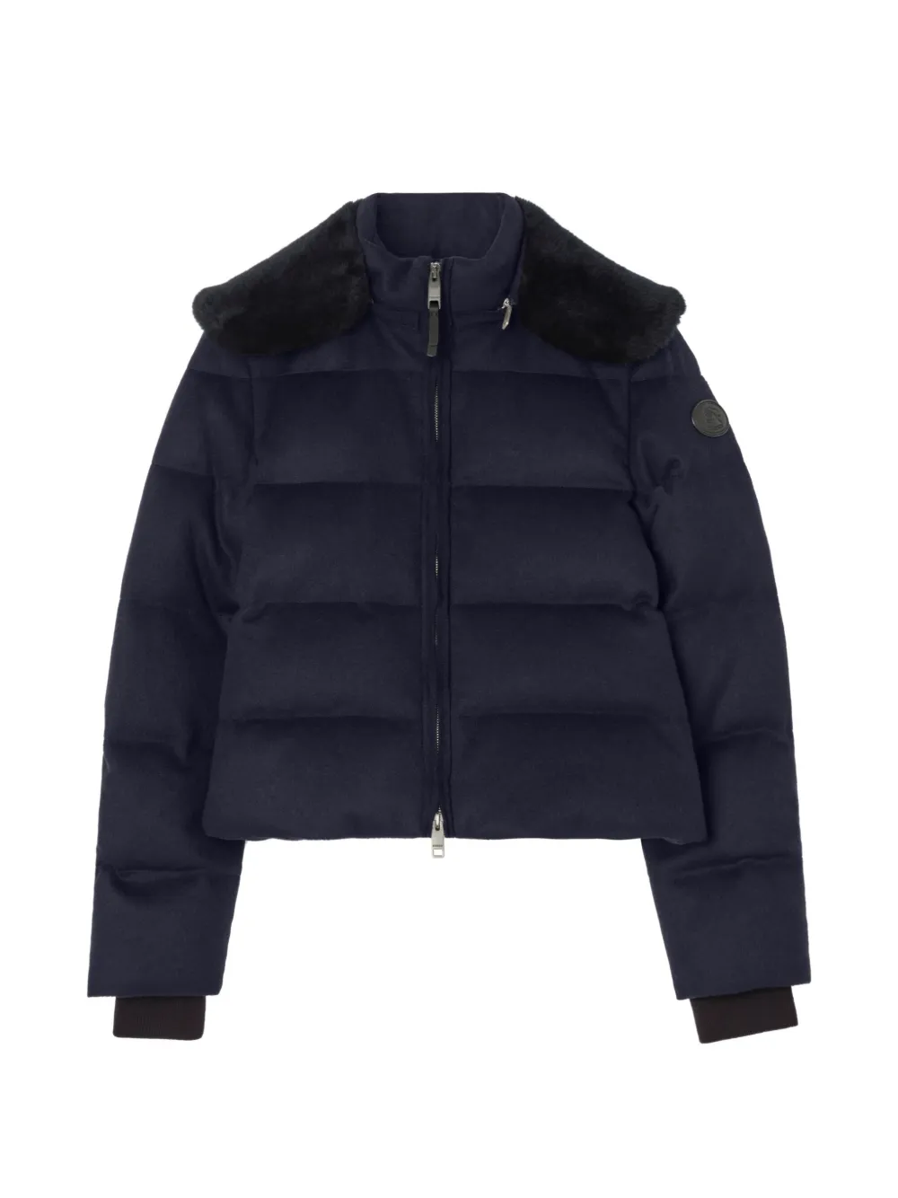 Burberry cropped cashmere latimer puffer jacket - Blue