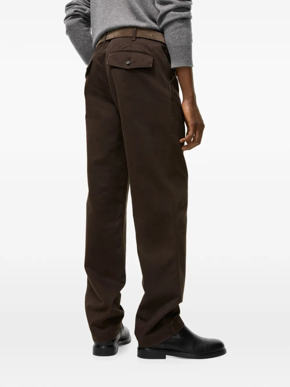 Burberry Katoenen twill chino Bruin