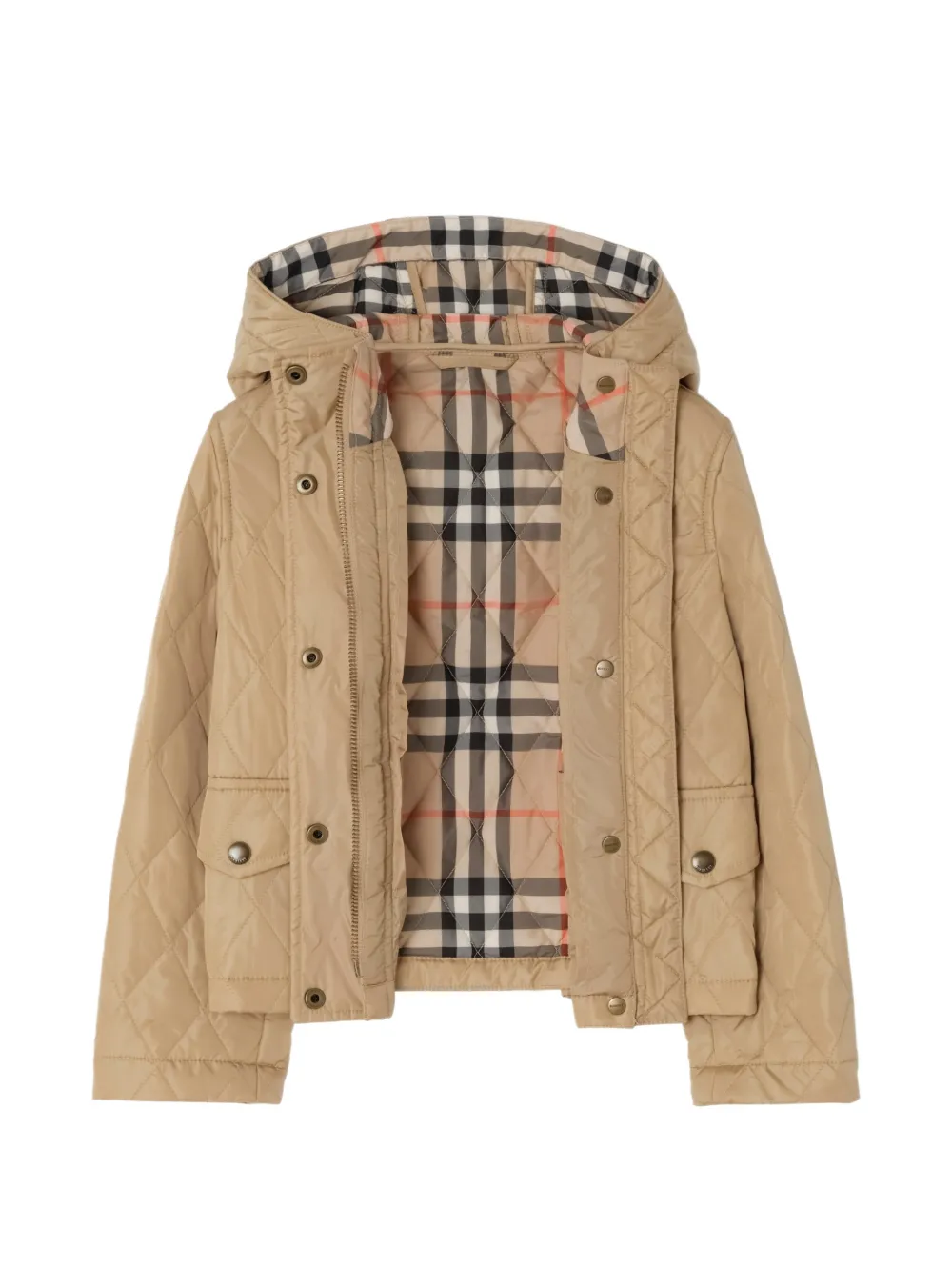 Burberry Kids Gewatteerd jack Beige