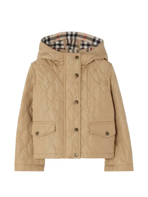 Burberry Kids plumífero con cremallera