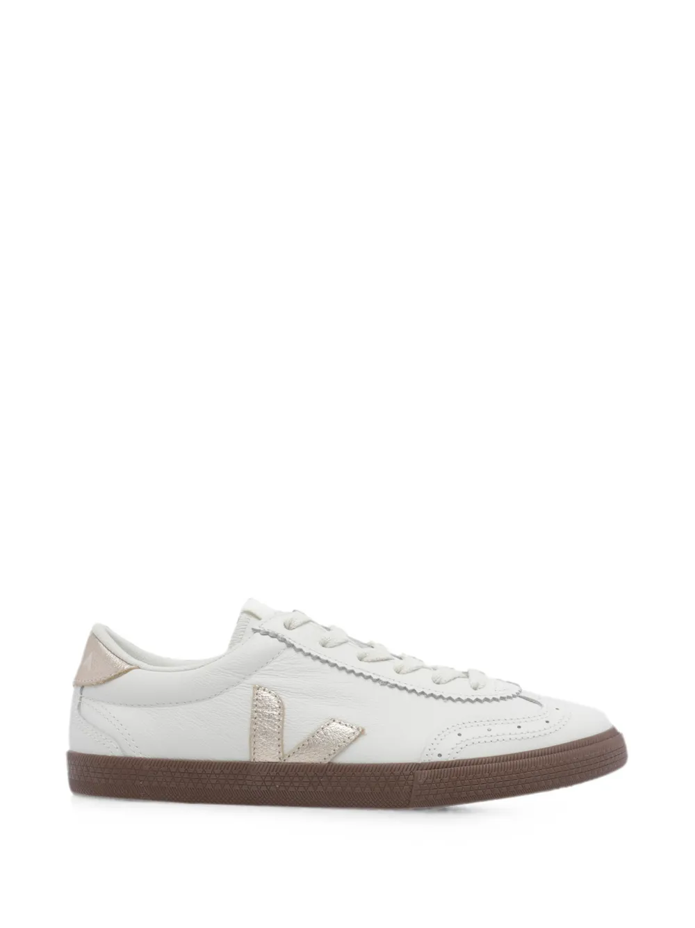VEJA Volley leather white platine bark sneakers - Weiß