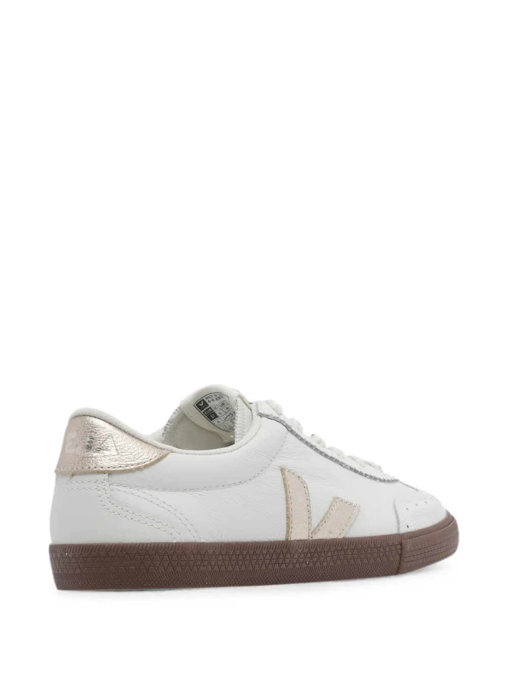 VEJA Volley leather white platine bark sneakers Wit
