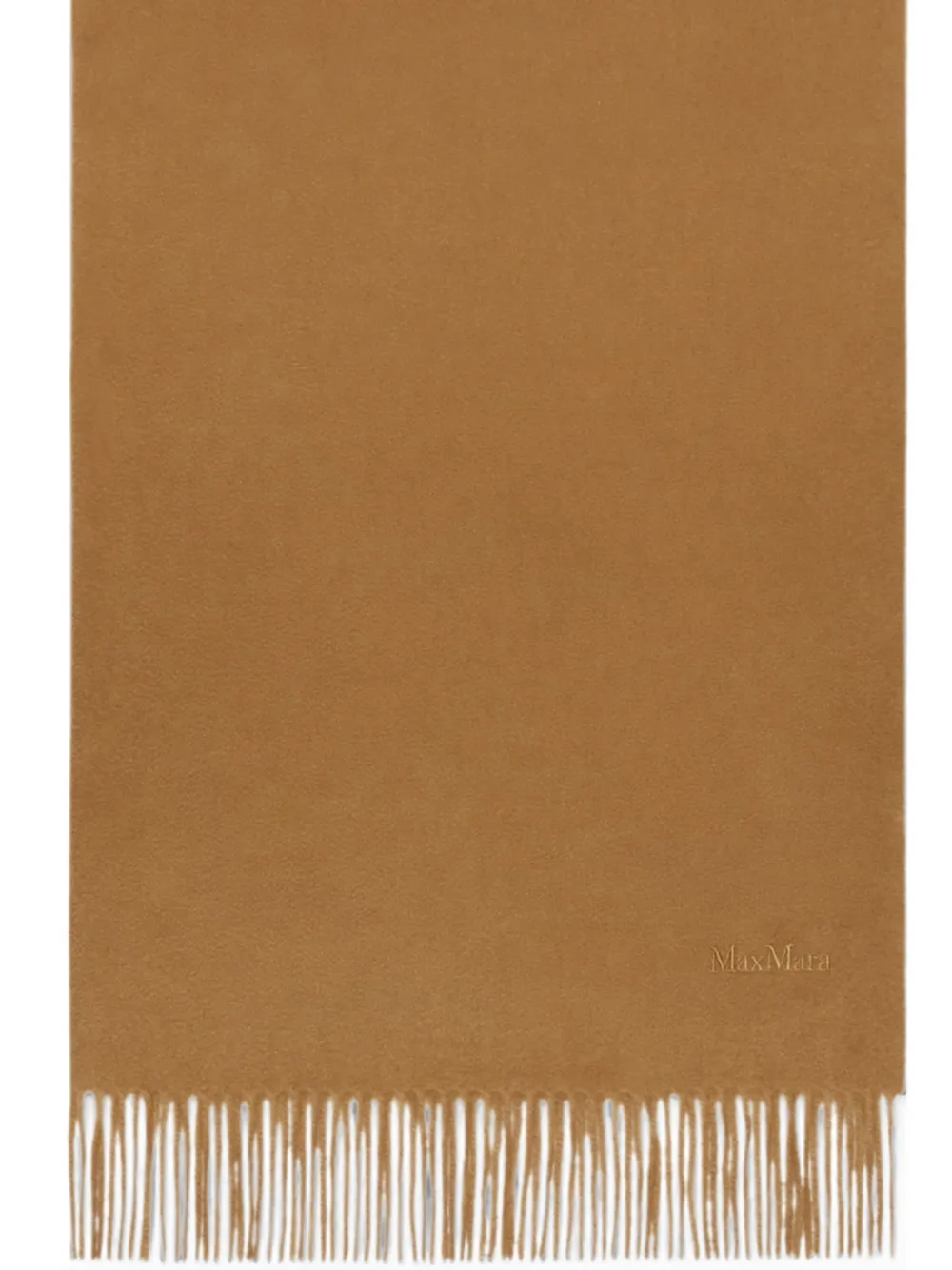 Max Mara cashmere stole with logo - camel - Nude