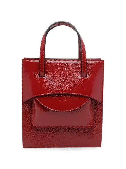 HIDESINS Pocket patent-leather tote bag