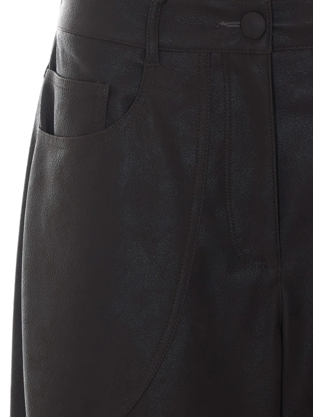 LIU JO Baggy broek van gecoat materiaal Bruin
