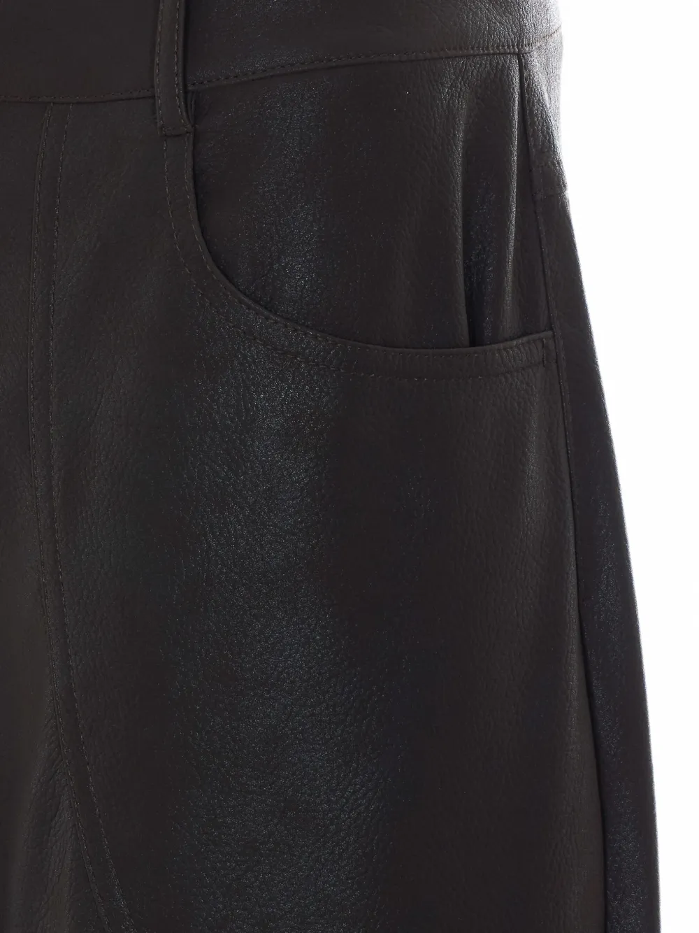 LIU JO Baggy broek van gecoat materiaal Bruin
