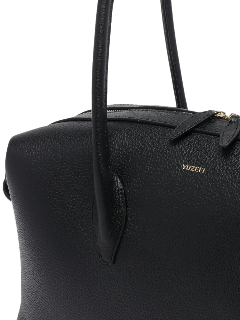 Yuzefi Brioche pebble-grain shoulder bag Zwart
