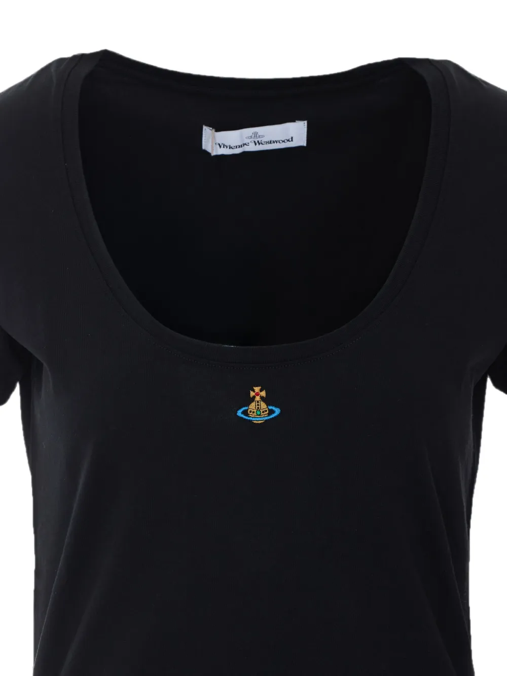 Vivienne Westwood Lollo T-shirt met Orb-borduurwerk Zwart