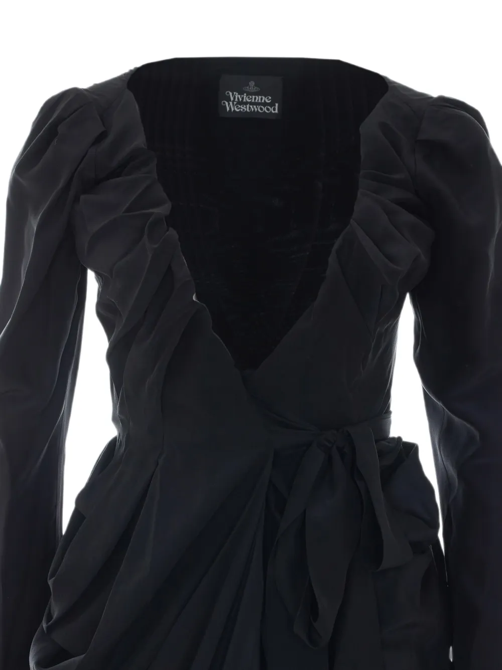 Vivienne Westwood Kendall Draped Wrap Dress in Black, view 4