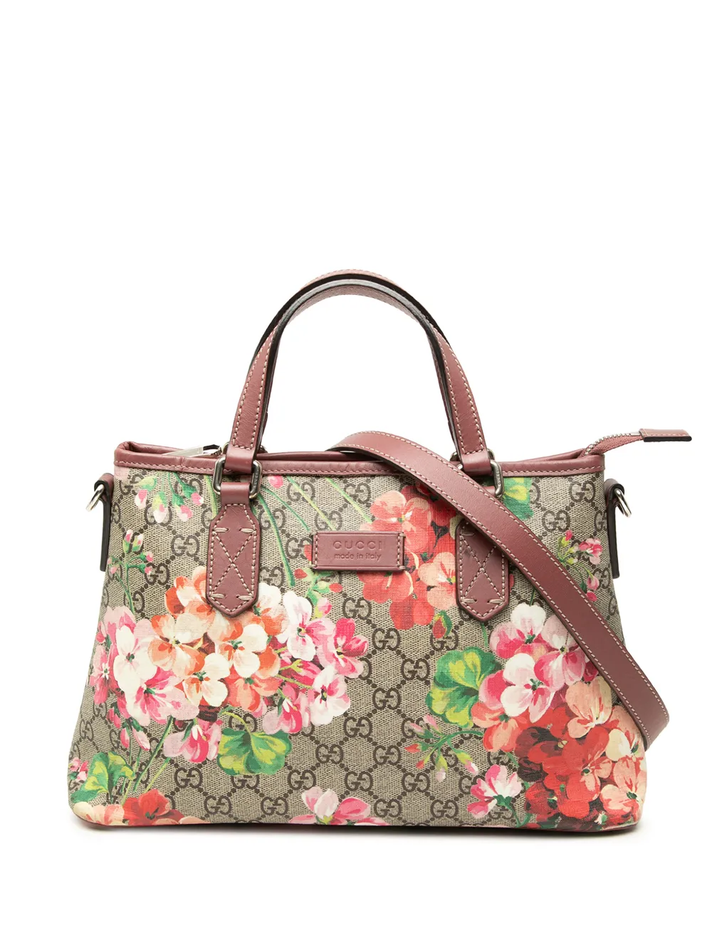 Gucci Pre-Owned 2000-2015 GG Supreme Blooms Zippered Tote satchel - Nude