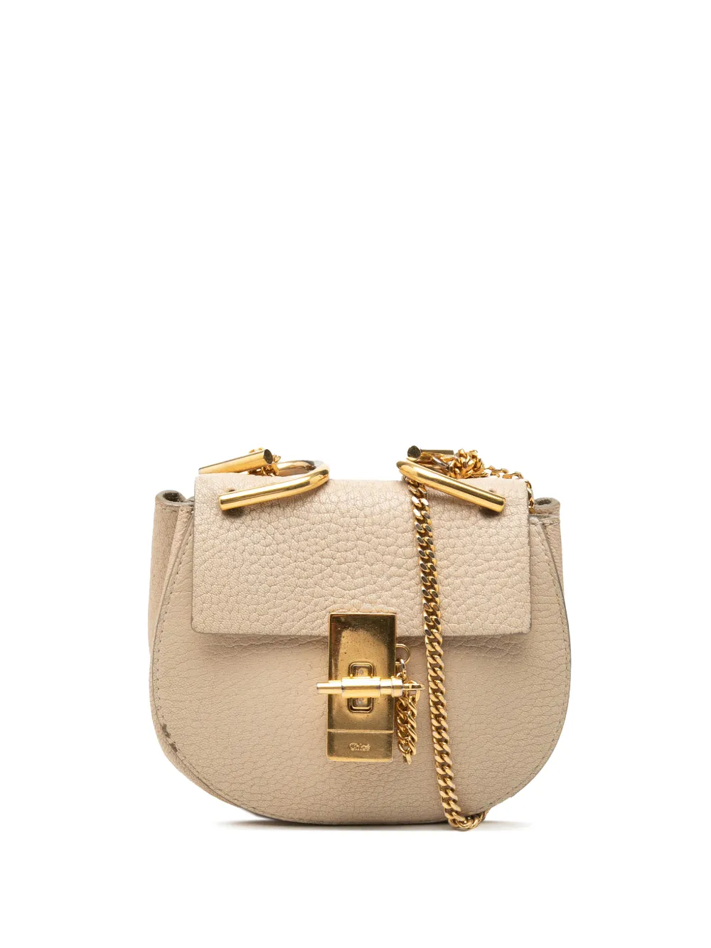 Chloé Pre-Owned 2016 Nano Grained Calfskin Drew crossbody bag - Marrone