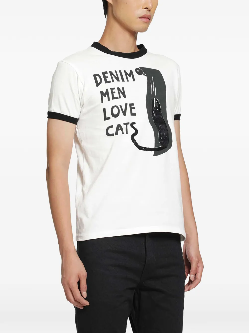 KAPITAL T-shirt met print Wit
