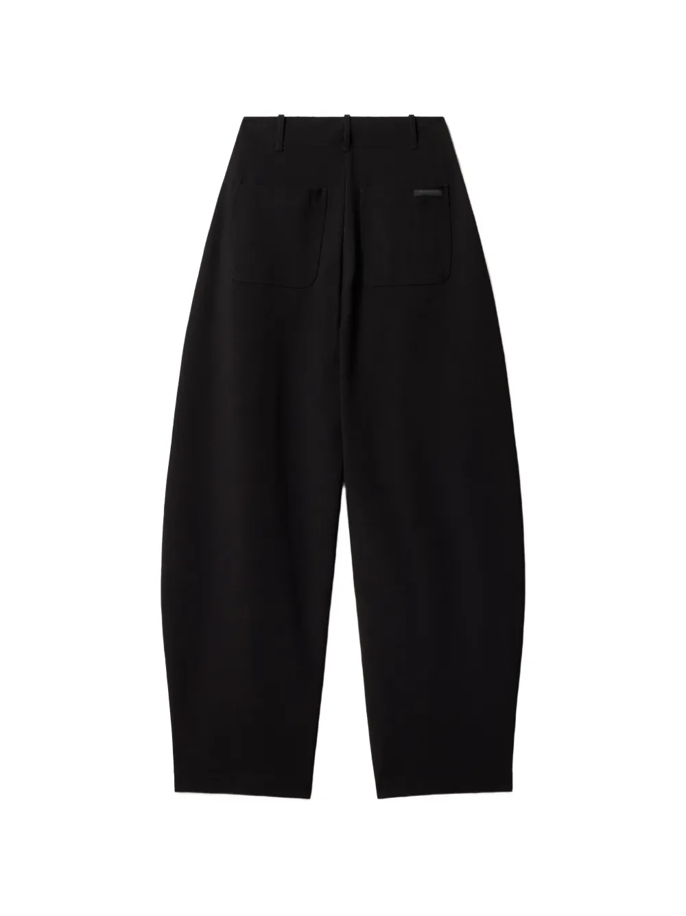 Maison Kitsuné High-waist broek met wijde pijpen Zwart