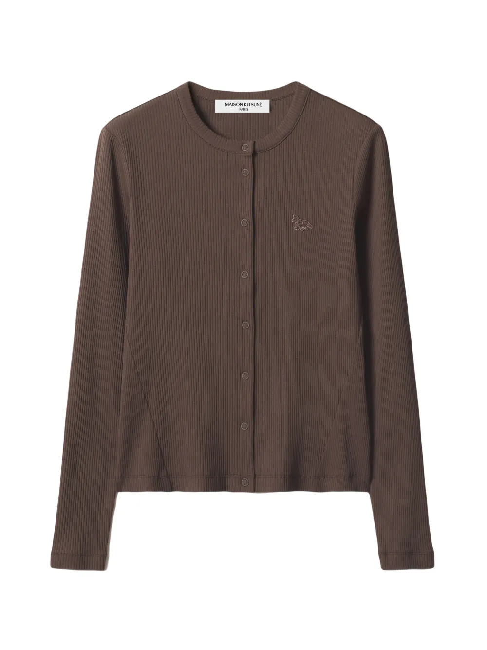 Maison Kitsuné Baby Fox ribbed-knit cardigan - Braun