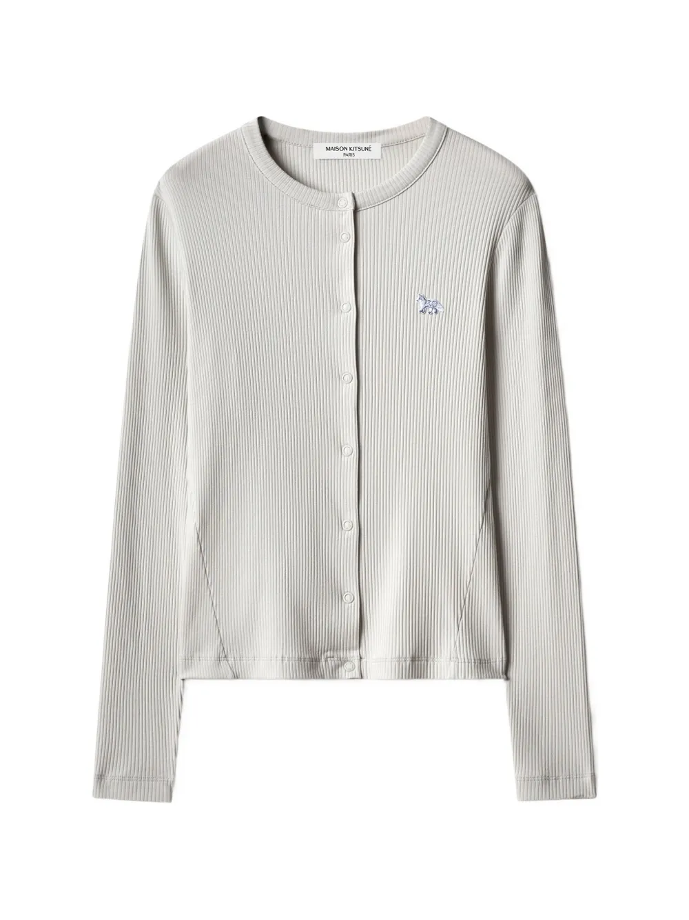 Maison Kitsuné Baby Fox ribbed-knit cardigan - Grau