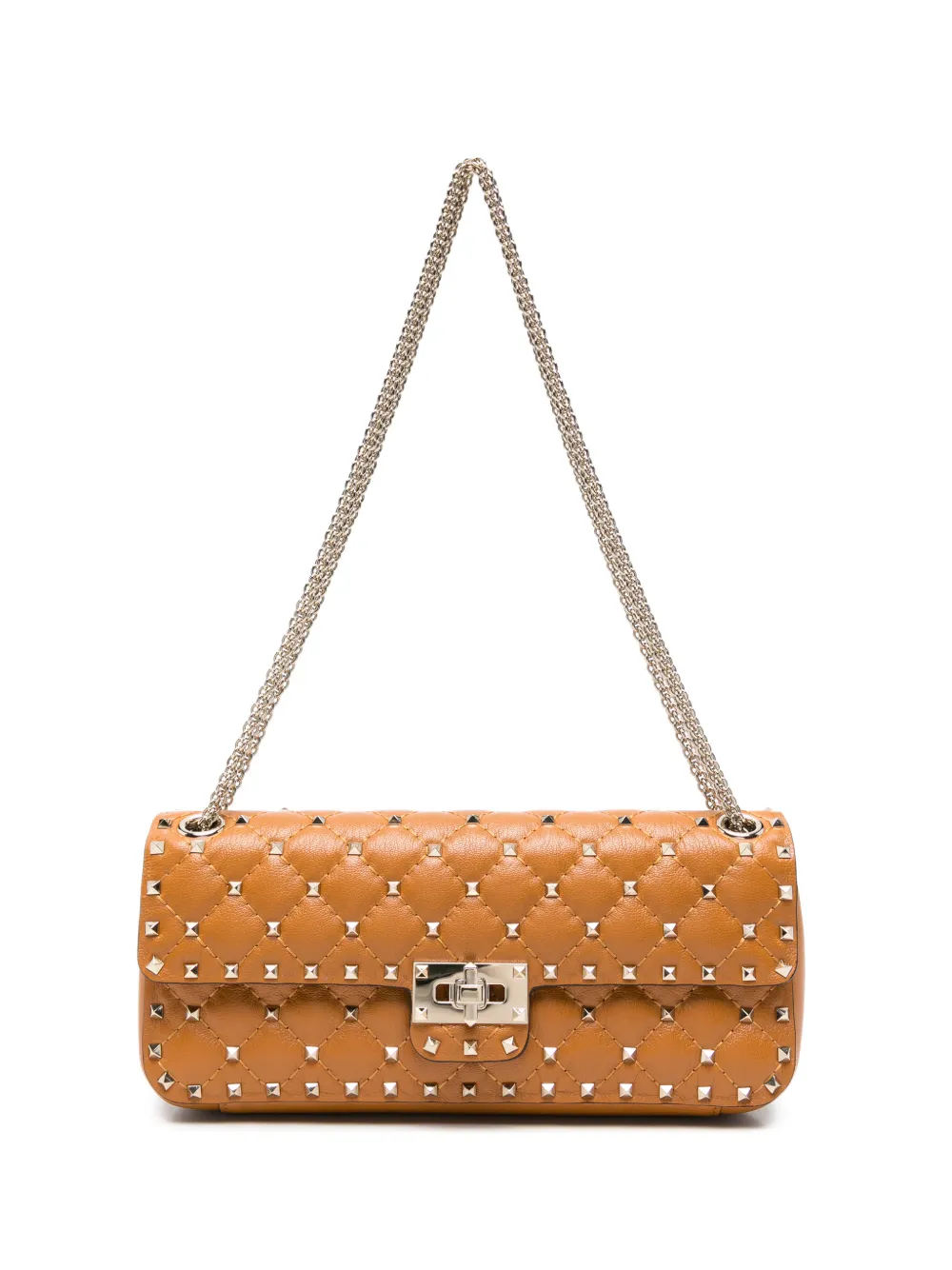 Valentino Garavani Rockstud quilted shoulder bag - Gold