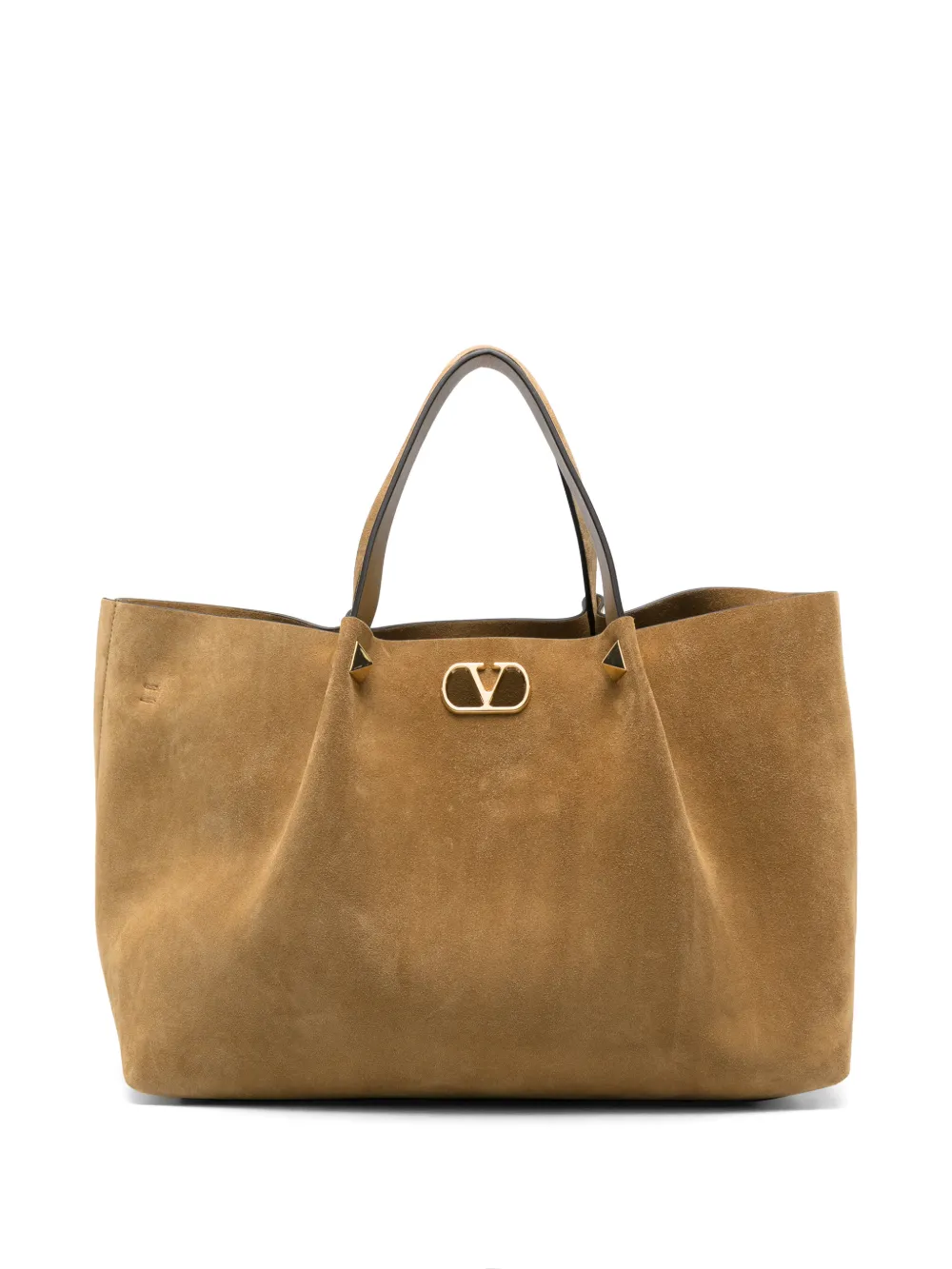 Valentino Garavani VLogo Signature Rockstud tote bag - Toni neutri