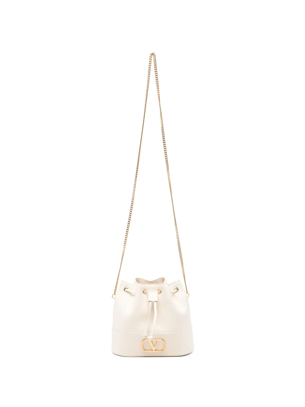 Valentino Garavani VLogo Signature drawstring bucket bag - Toni neutri