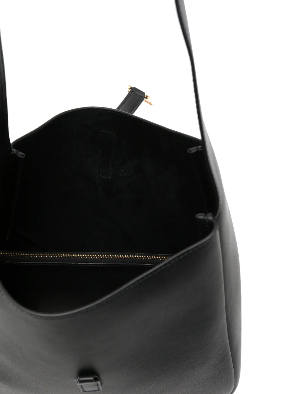 Saint Laurent LE 5 À 7 supple small in grained leather bag Zwart