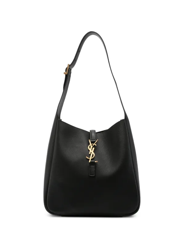 Saint Laurent LE 5 À 7 Supple Small in Grained Leather Bag in Black