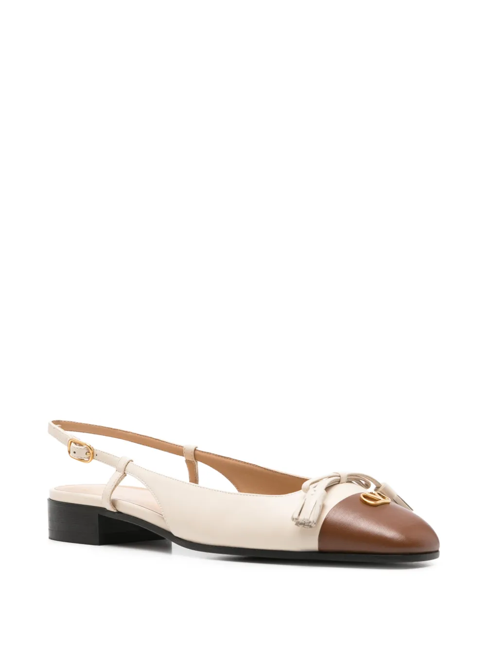 Valentino Garavani Valet du Roi Kid slingback ballerina 25Mmm Beige