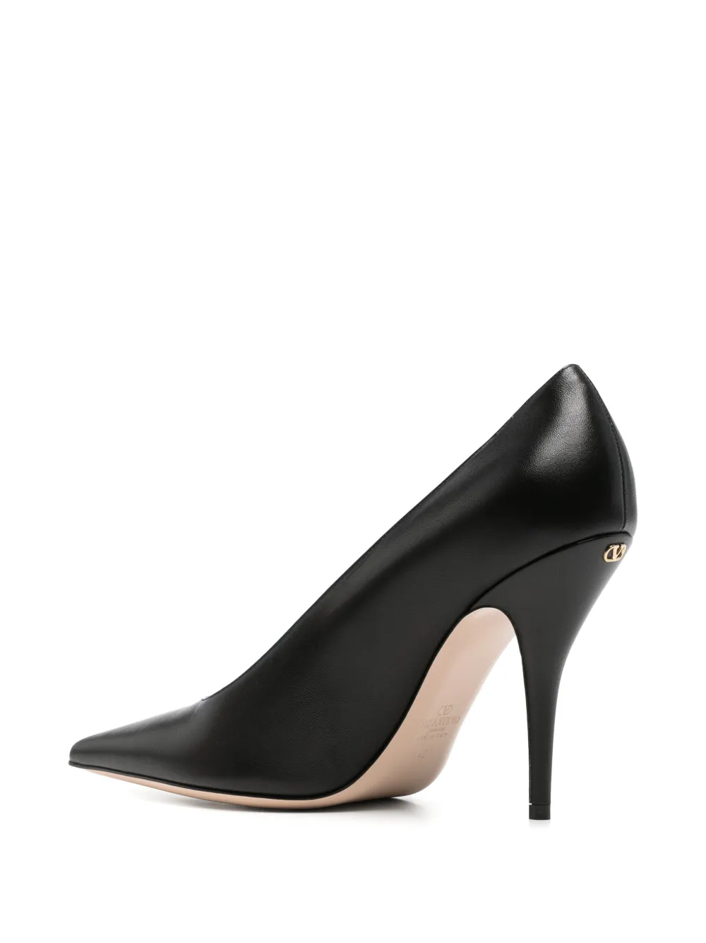 Valentino Garavani VLogo Signature leather pumps Zwart