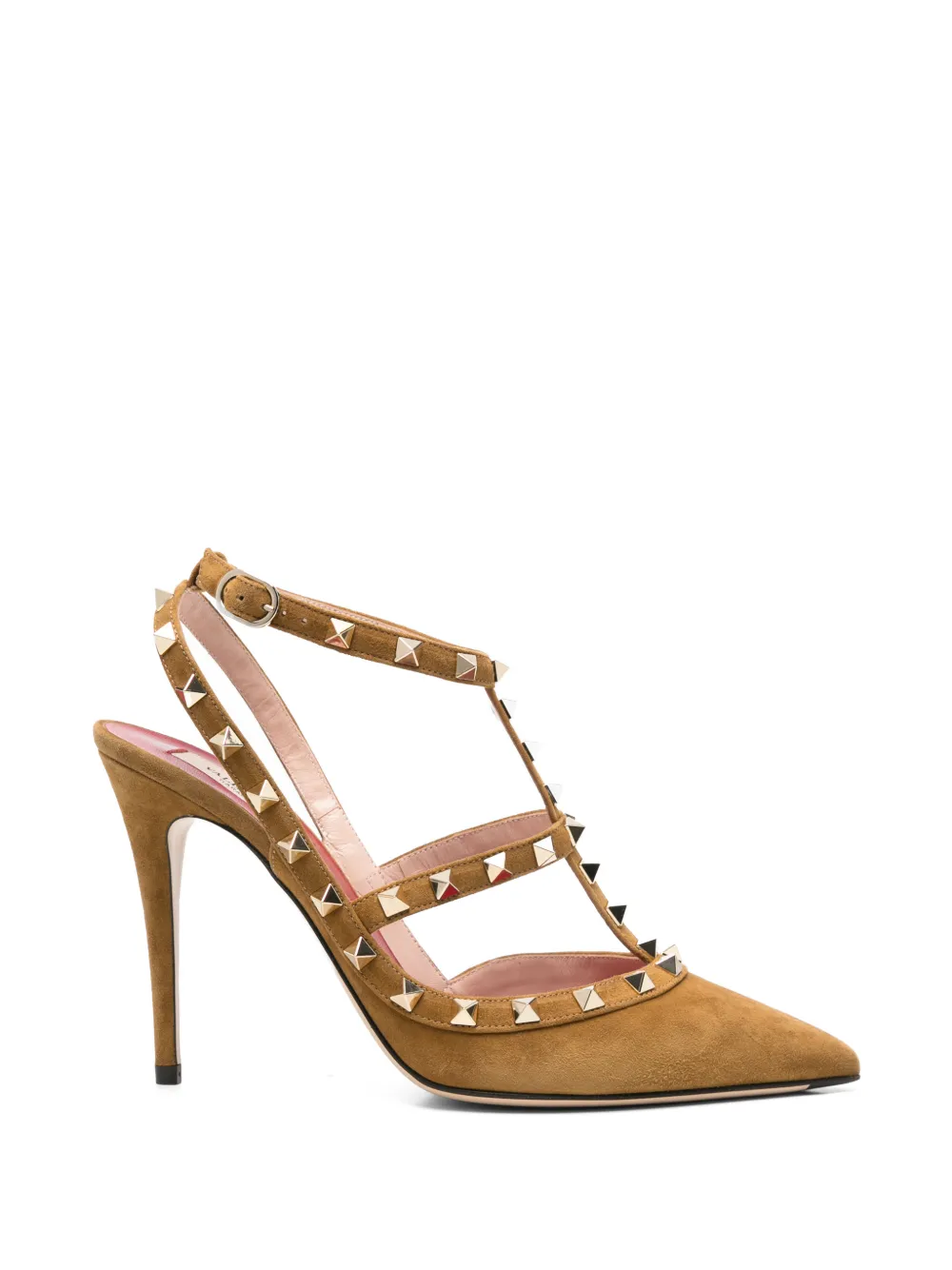 Valentino Garavani Rockstud ankle-strap sandals - Marrone