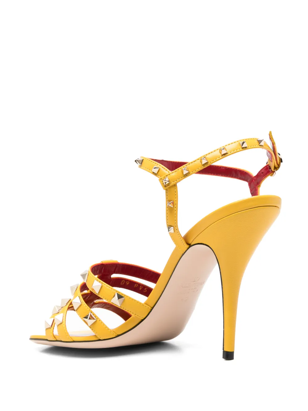 Valentino Garavani Rockstud caged sandals Geel