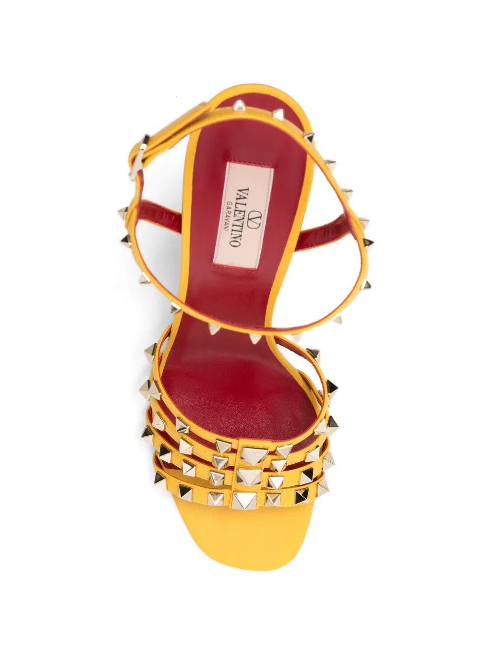 Valentino Garavani Rockstud caged sandals Geel