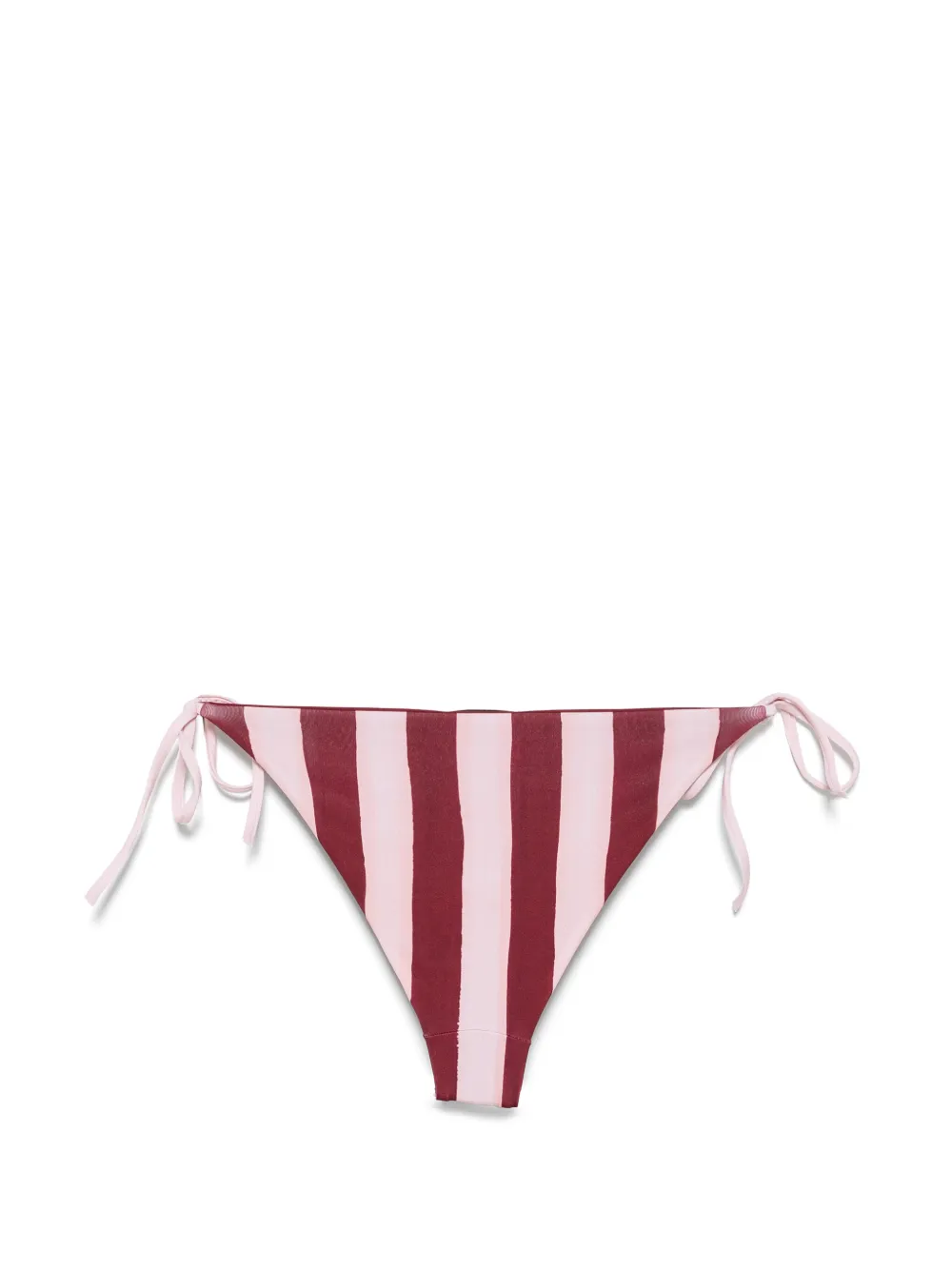 FENDI Gestreept bikinibroekje met gestrikte zijkant Rood