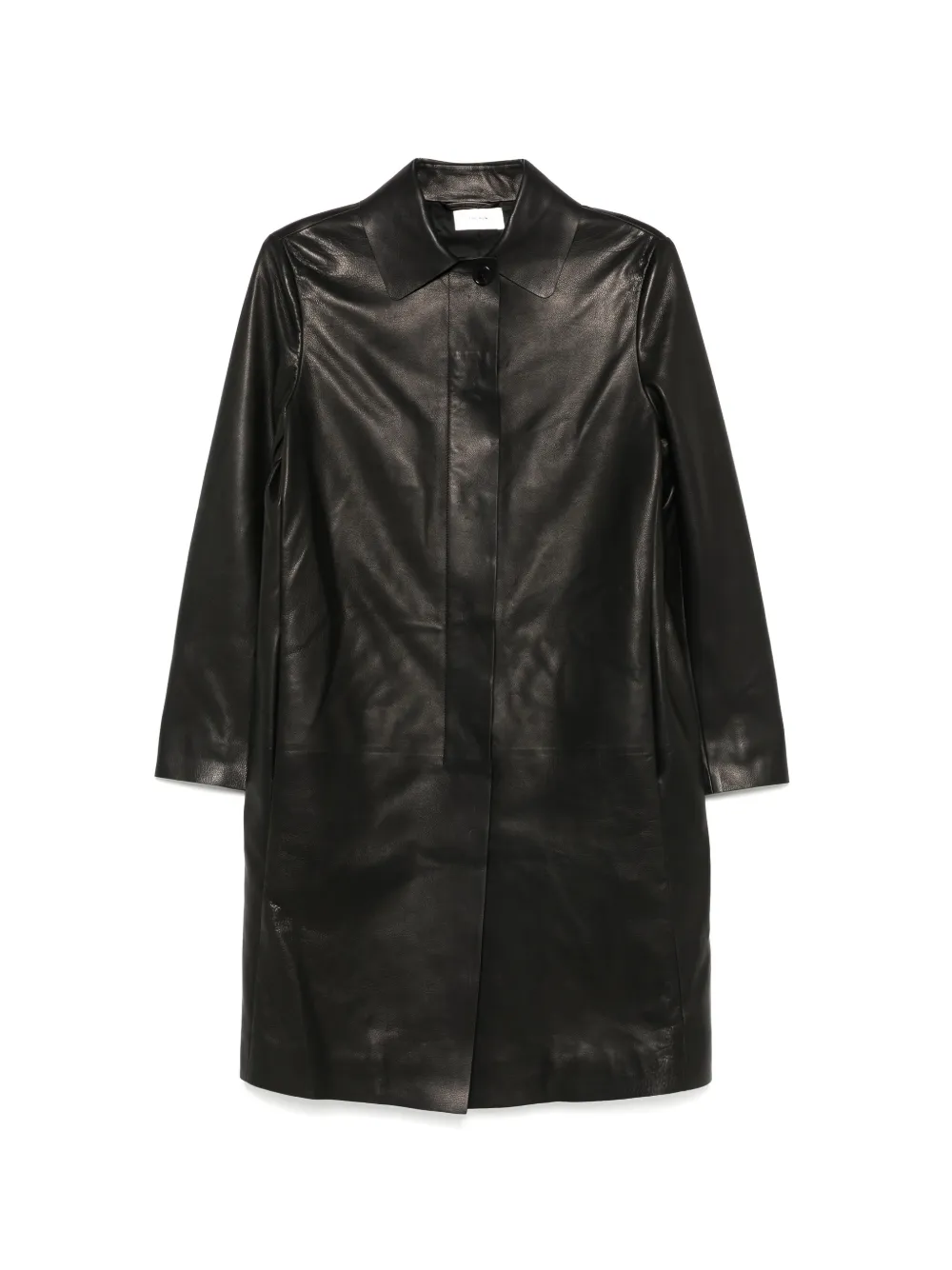 The Row Cappotto Cintia in pelle - Nero