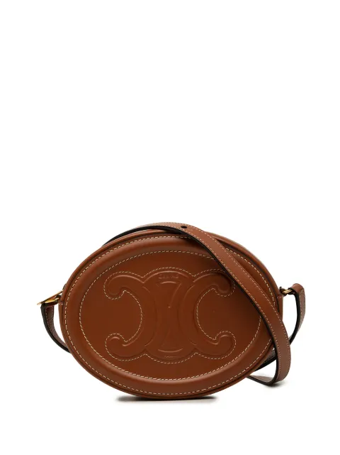 Celine Pre-Owned 2022 Small Calfskin Cuir Triomphe Oval crossbody bag