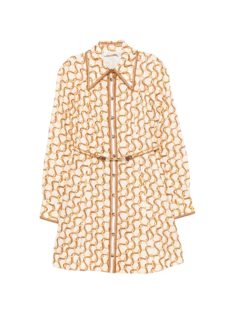 ZIMMERMANN Aula Minikleid mit Ketten-Print