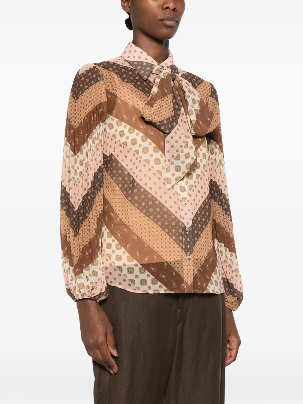 ZIMMERMANN Sunray blouse met kraag Beige