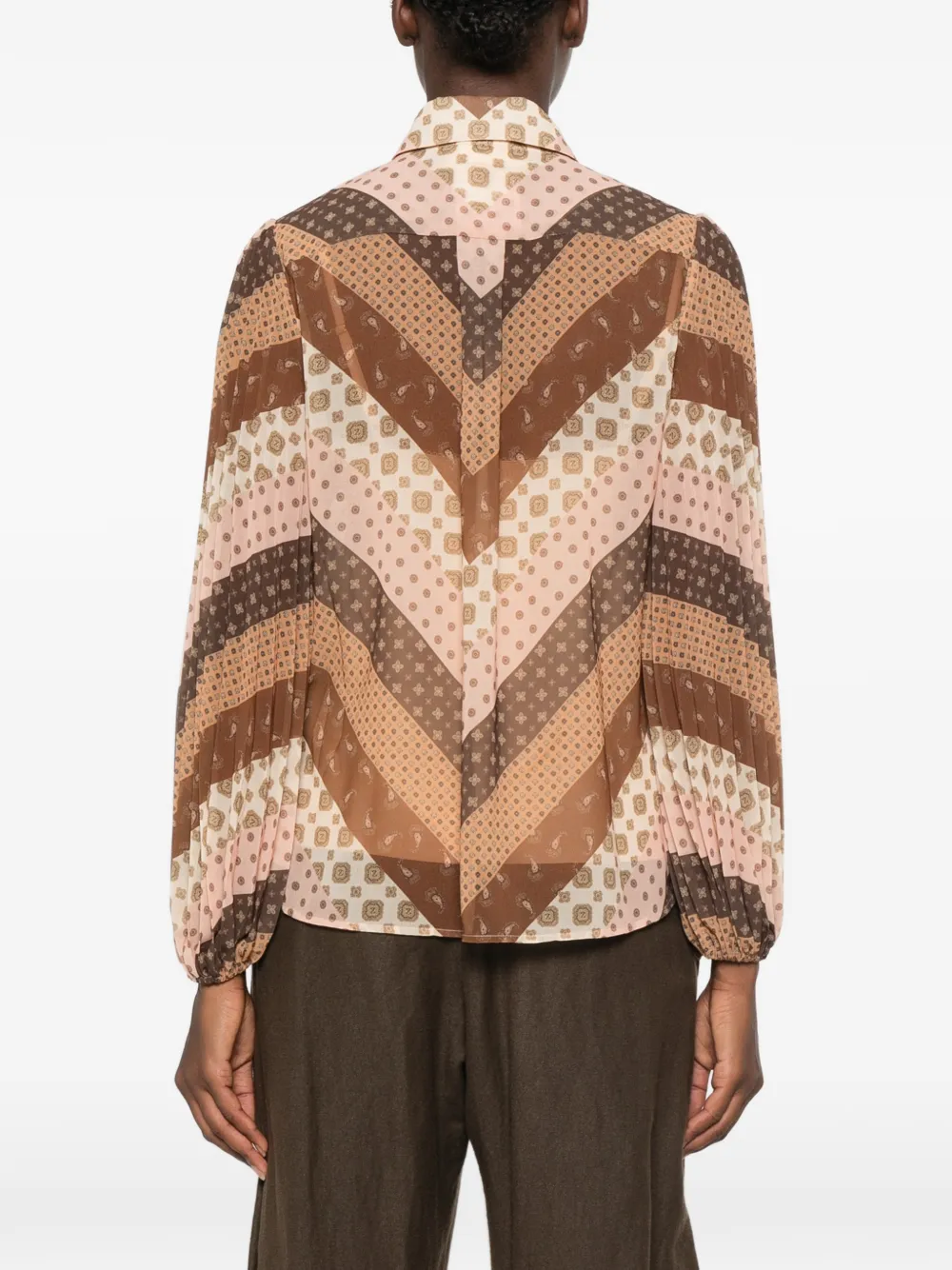 ZIMMERMANN Sunray blouse met kraag Beige