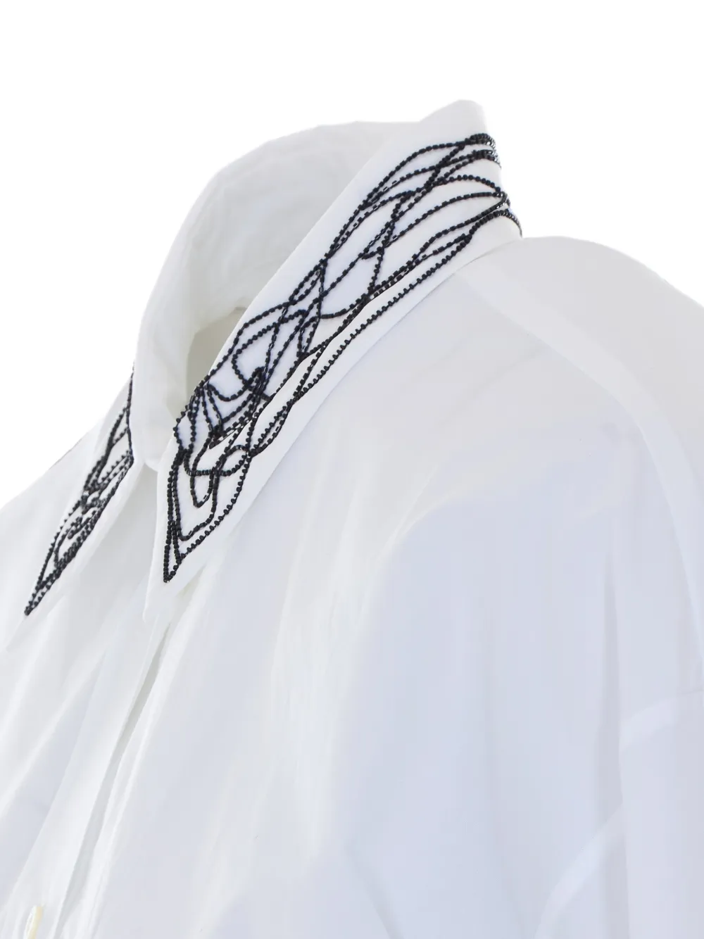 Fabiana Filippi blouse verfraaid met kralen Wit