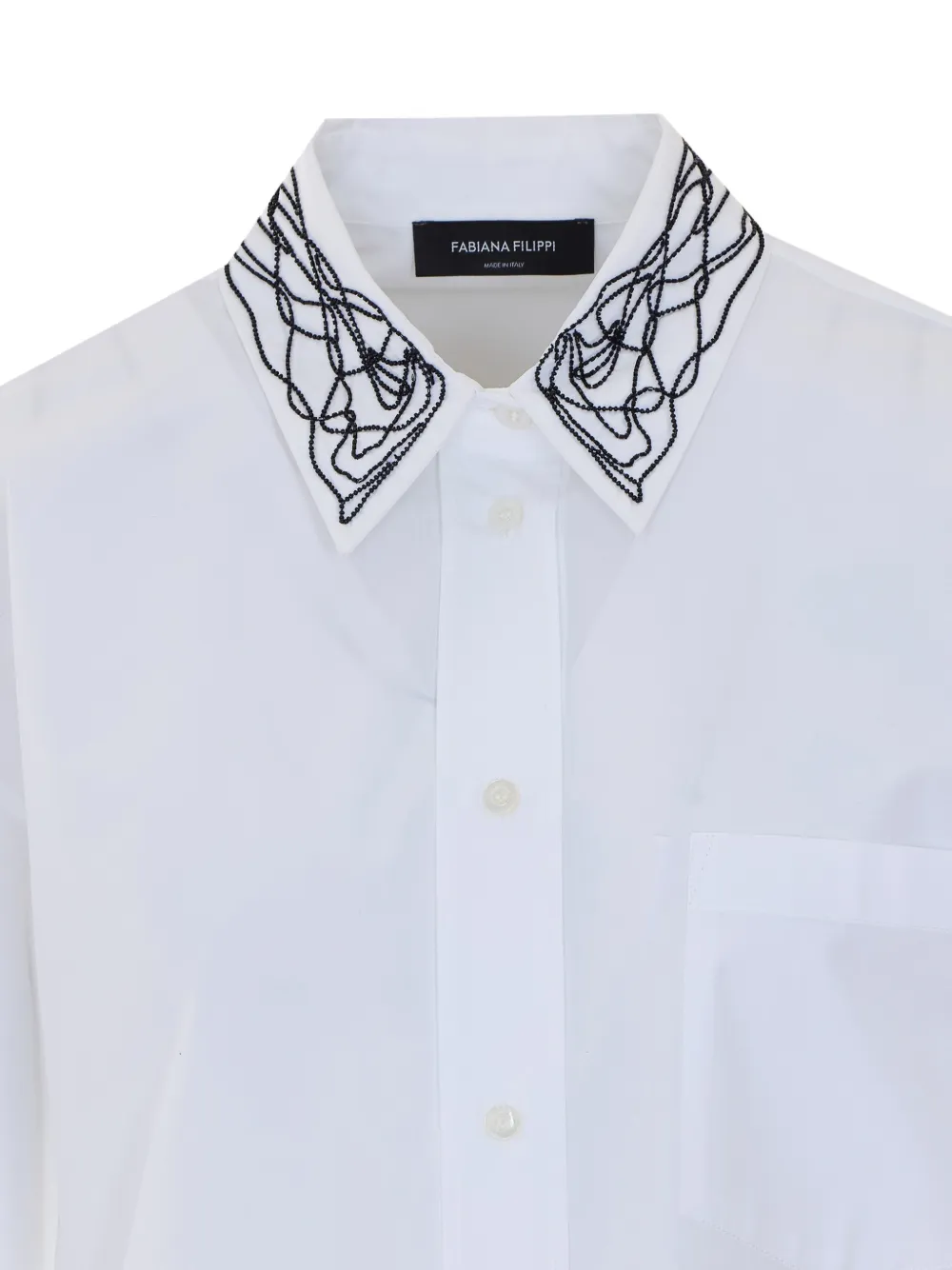 Fabiana Filippi blouse verfraaid met kralen Wit