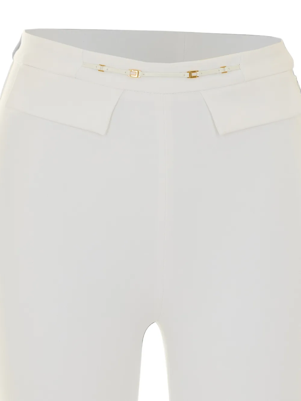 Elisabetta Franchi Broek van dubbellaags stretchcrêpe Wit