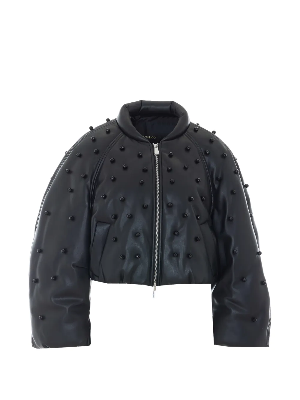 PINKO bead-embellished cropped jacket - Nero
