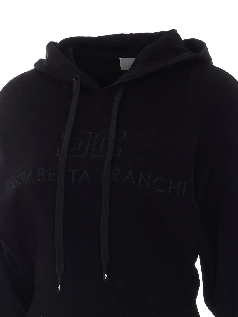 Elisabetta Franchi Body met geborduurd logo Zwart