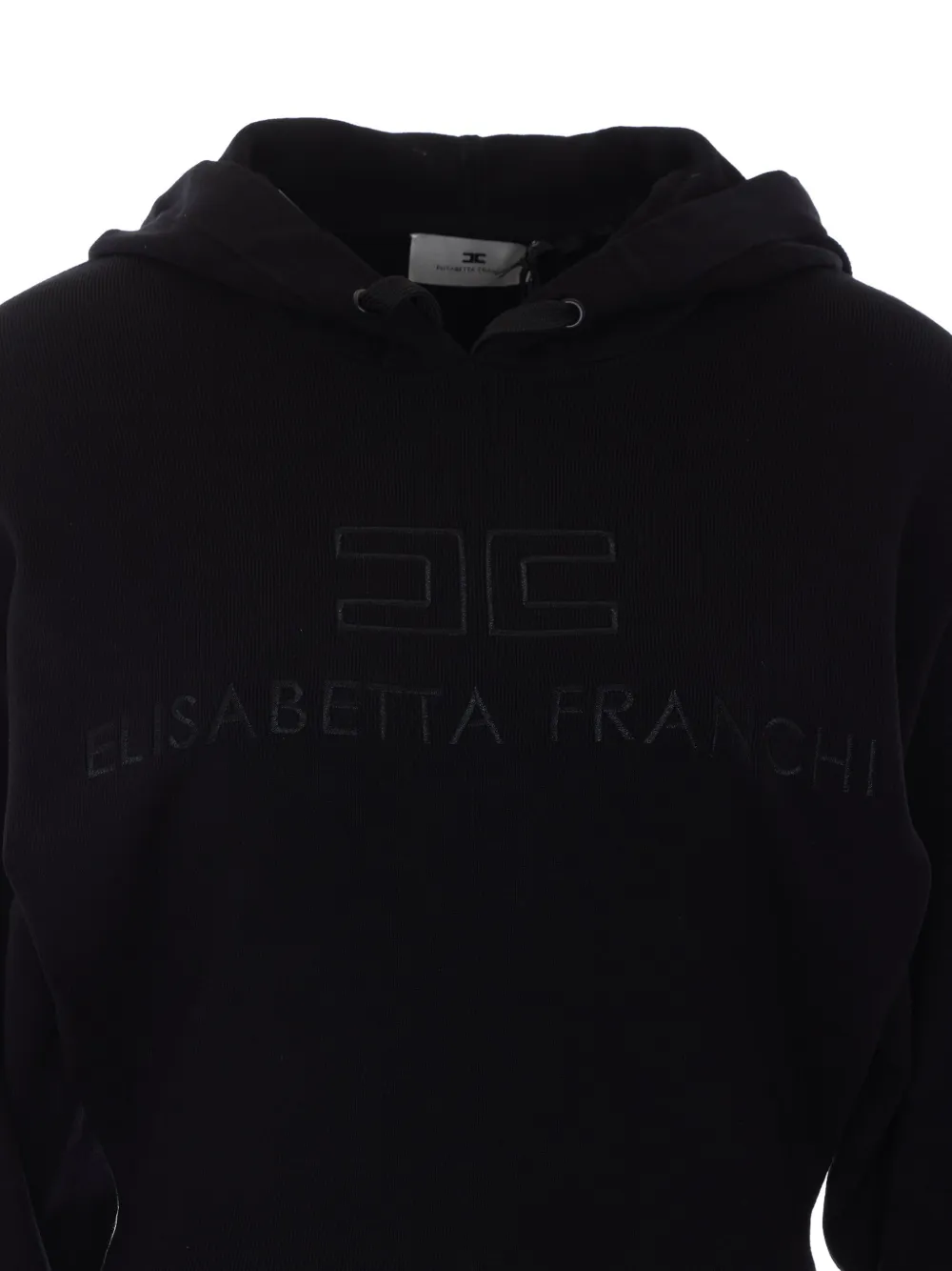Elisabetta Franchi Body met geborduurd logo Zwart