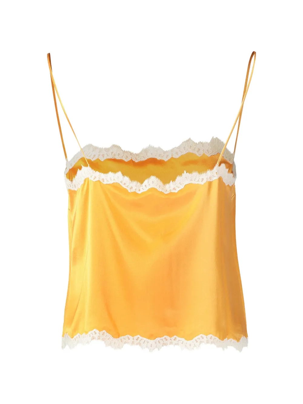 DÔEN Loure Lace-trim Top in Orange, view 2