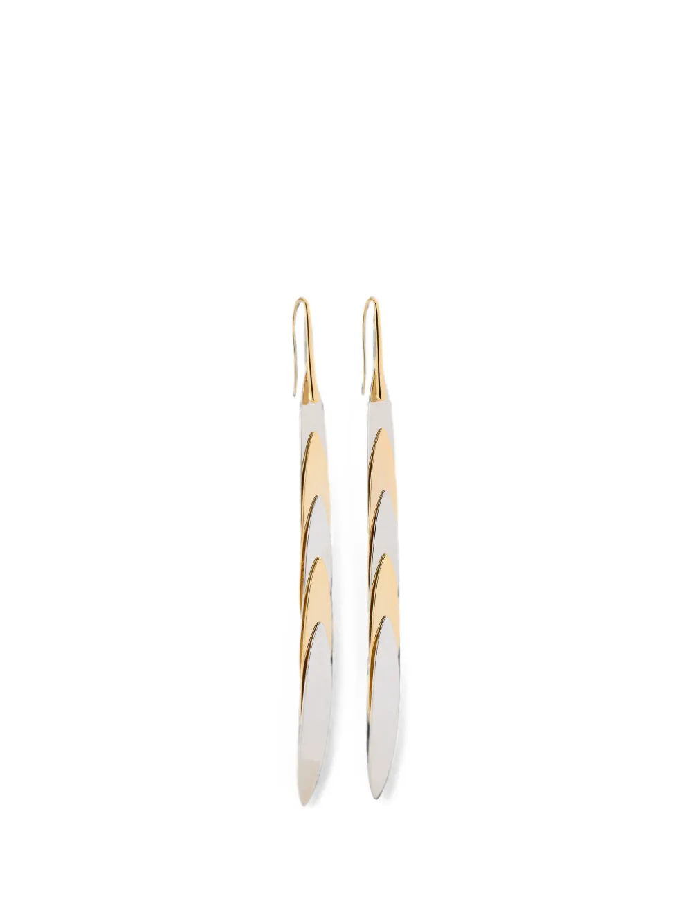 Jennifer Fisher Long Feather drop earrings - Gold