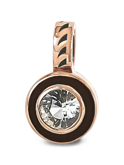 Dezso white sapphire round pendant