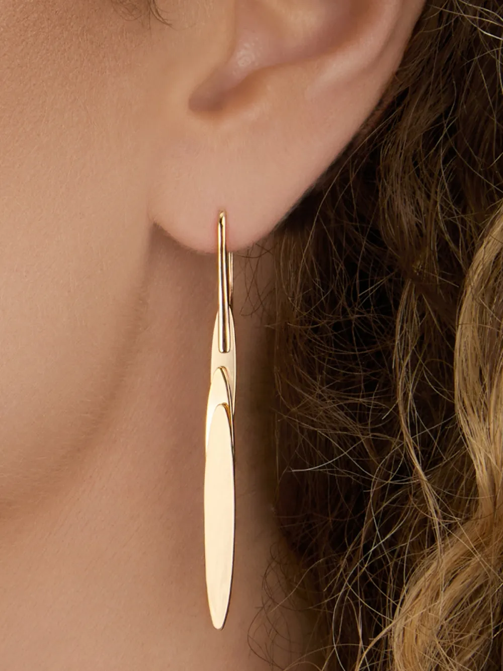 Jennifer Fisher Short Feather drop earrings - Gold