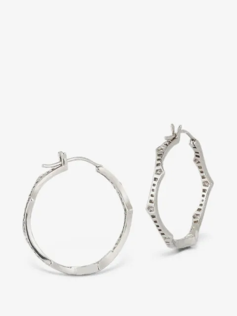 Parulina medium Briar diamond hoop earrings