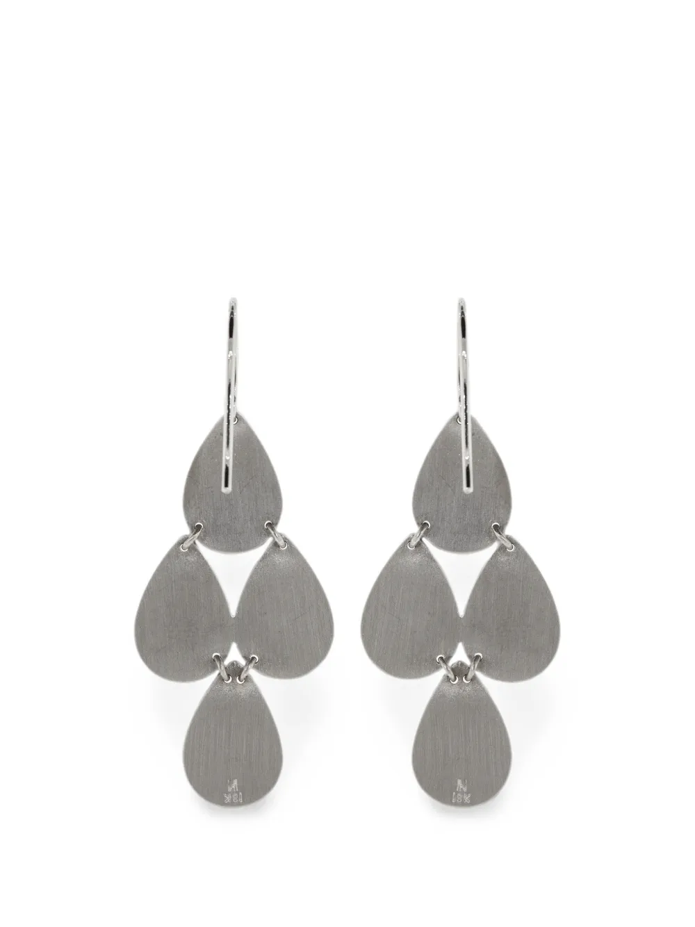Irene Neuwirth four-drop chandelier earrings - Silber