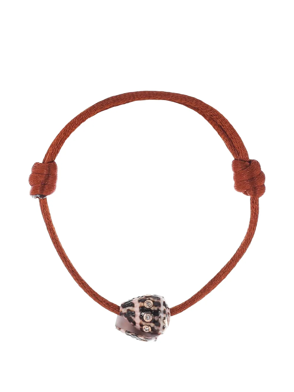 Dezso x Sara Beltran Bracciale con diamanti e cono - Marrone
