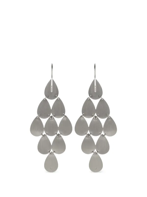 Irene Neuwirth Nine-drop Chandelier Earrings in Silver